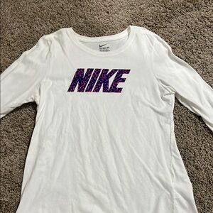 Nike Women's White Long Sleeve Top